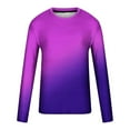 thumbnail image 4 of Qingpeng Mens Long Sleeve Shirts Casual Gradient Color Loose Pullover Graphic Tee Shirts Fall Athletic Sweatshirts, 4 of 5