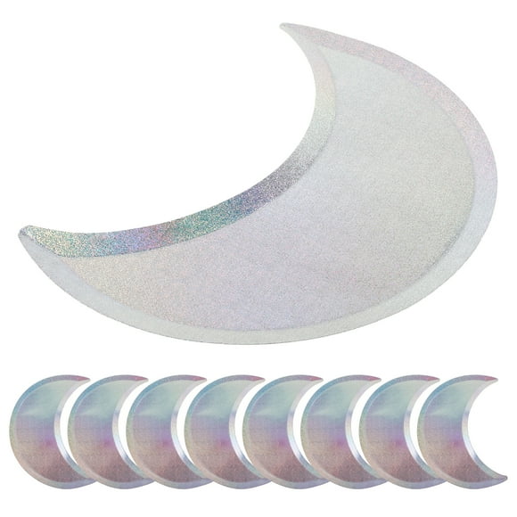 MOVTOTOP 8Pcs Crescent Moon Shape Paper Plates for Hot or Cold Meals 9.4x6.7in