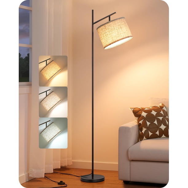Lámpara de pie EDISHINE Modern de 64,7 pulgadas con 3 temperaturas de color