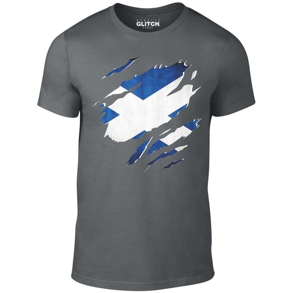 Torn Scotland Flag T-shirt Scottish Supporter Team Graphic Tee