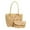 Light Yellow, variant on Stylish Woven Tote Handbag For Women Casual Daily Use Work Shopping Shoulder Bag