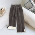 thumbnail image 6 of Odeerbi Toddler Girls Cotton Pants Winter Thermal Fleece Trousers Unisex Toddler Cute Jogger Pants Kids Cotton Elastic Waist Winter Baby Sweatpants Gray 2-3 Years, 6 of 6