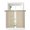 Beige, variant on Vintage Striped Tier Curtains 36 Inch Length,Sheer Curtains for Bedroom Living Room Spring Country Floral Lines Plants Navy Blue Short Kitchen Curtains Drapes for Small Half Window 27.5"x36" 2 Panels