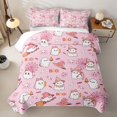 thumbnail image 2 of Homewish Kawaii Coquette Ghost Quilt Full for Girls, Witch Hat Spider Web Candy Boo Full Bedspread Sets, 3-Piece, 2 of 7