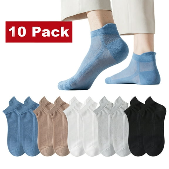 Unisex Ankle Socks Ultra Thin Breathable Dry Fit Low Cut Running for Men Women 5-10 Pack