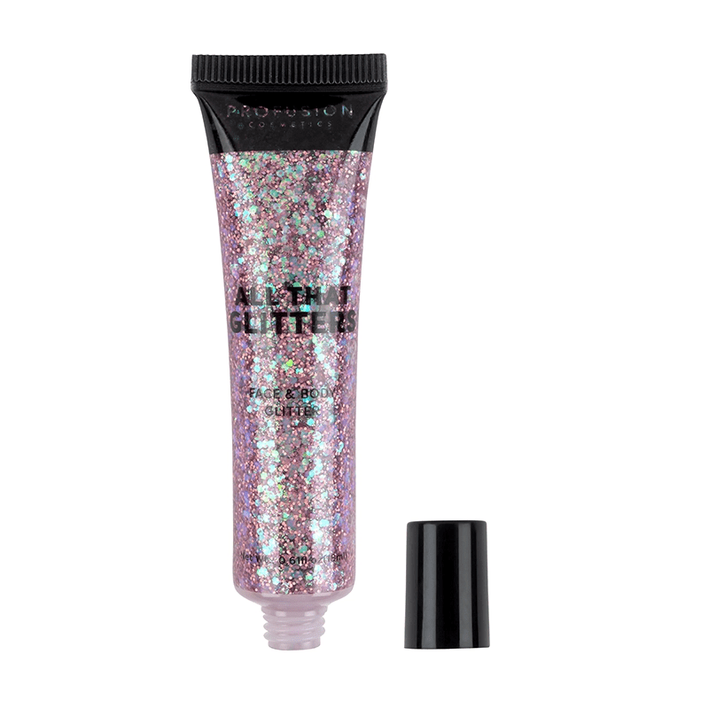 Profusion Cosmetics All That Glitters Face and Body Glitter, Long-Wearing Formula for Dazzling Looks, Festie Bestie