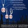 thumbnail image 2 of Gem Stone King 7.88 Cttw Peach Nano Morganite Pendant and Earrings Jewelry Set for Women | 925 Sterling Silver | Oval 11X9MM and 9X7MM | With 18 inch Chain, 2 of 5