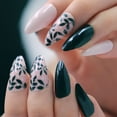 thumbnail image 3 of Uñas postizas francesas, prensa de almendras medianas en las uñas, uñas acrílicas de cobertura completa brillante, 24 piezas de uñas postizas brillantes para mujeres y niñas Namotu CZMR-ZC82-2, 3 of 7