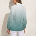 thumbnail image 2 of Blue And White Gradient Long Sleeve Blouse Woman Streetwear Casual Shirts Summer Oversize Woman Streetwear Clothing Birthday Present, 2 of 7