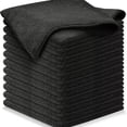 thumbnail image 3 of Microfiber Car Cleaning Towels, Black, Soft Quick Drying, Double Layer, Multipurpose for Windows Mirrors Wiping, 12 Pack, 3 of 6