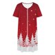 thumbnail image 5 of Camisón corto de Navidad para mujer, cálido, de invierno, con cremallera y bolsillos, holgado, para mujer, 5 of 8