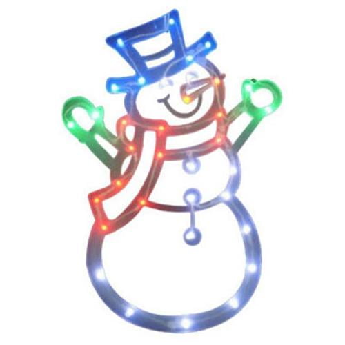 Noma/InlitenImport V20862 LED Christmas Window Decoration, Snowman