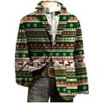 thumbnail image 3 of oelaio Men's Christmas Blazer Ugly Xmas Printed Long Sleeve Notched Lapel 2 Button Suit Jacket Holiday Party Outfit Green XXXL, 3 of 8