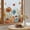 White, variant on Rainbow Window Privacy Film Fall Pumpkins Stain Glass Window Film for Glass Door Sticker Static Cling Heat Blocking Thanksgiving Maple Leaf Harvest Daisy Floral Sunroof Decal for Car Home 23.6"x78.7"