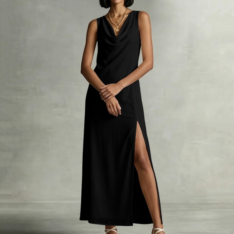 draped sleeveless midi dress Reiss