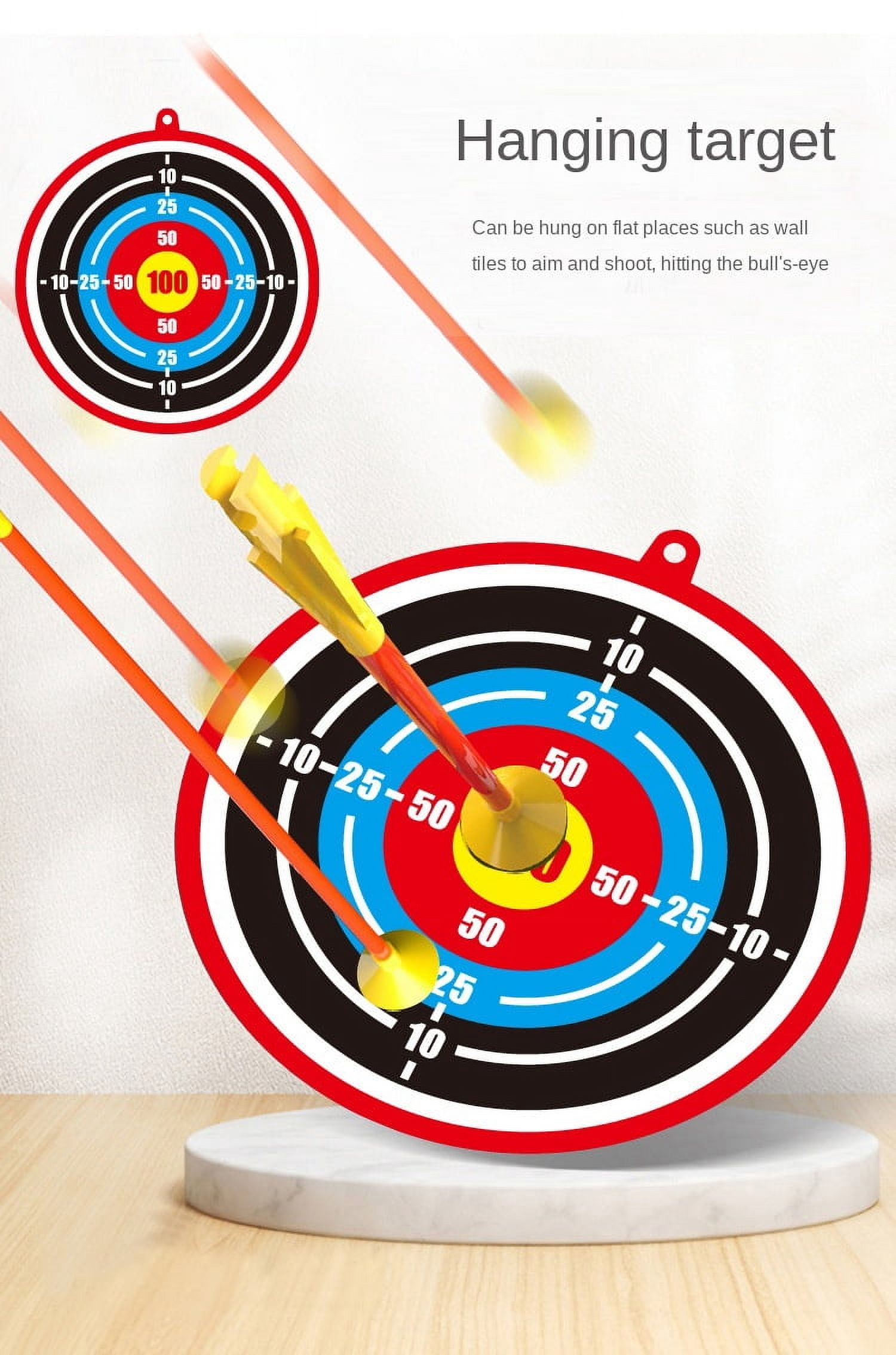 Bow and Arrows Set for Kids, 2-Pack Light-up Archery with Targets for Age 4+ Outdoor Birthday Gifts
