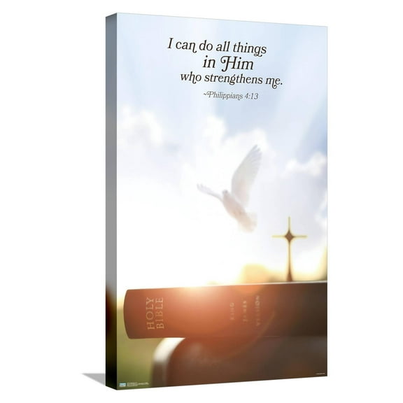 Philippians 4:13 Canvas Wall Poster, 14.725" x 22.375"