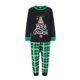 thumbnail image 2 of Conjunto de pijamas navideños familiares a juego con estampado de árbol, letras y cuadros. Pijamas de vacaciones para papá, mamá y niños., 2 of 10