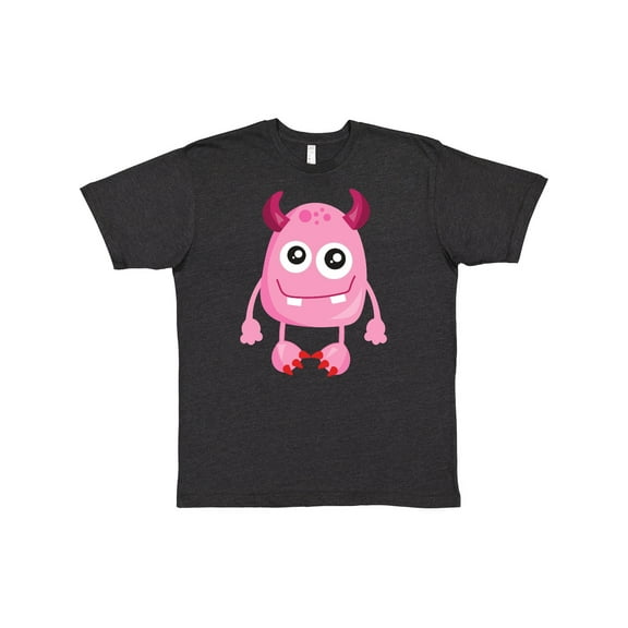 Inktastic Cute Monster, Smiling Monster, Pink Monster, Horns T-Shirt