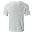 thumbnail image 5 of Men Blouses Large T Shirt Men Dinosaur Tail Low Cut Shirts Tops Swim T Shirt V Neck Striped Tee Western Shirts Mens Workout Tops plus Size Work Mens Fall And Winter Leisure Travel White 2XL, 5 of 5