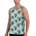 thumbnail image 2 of Fotbe Flamingos And Palms Pattern Men's Quick Dry Workout Tank Top Gym Muscle Tee Fitness Bodybuilding Sleeveless T Shirt Breathable Workout Shirt-3X-Large, 2 of 9
