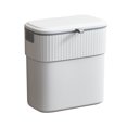 thumbnail image 2 of Cubo de basura colgante con tapa Cubo de basura de cocina para debajo del fregadero, bote de basura de cocina pequeño montado en la pared de plástico con tapa para armario, encimera, 2 of 5