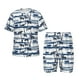 thumbnail image 1 of Balery Palm Tree Conjunto de Pijama Infantil de Manga Corta con Estampado – Ropa de Dormir de Algodón Suave-4X-Large, 1 of 6