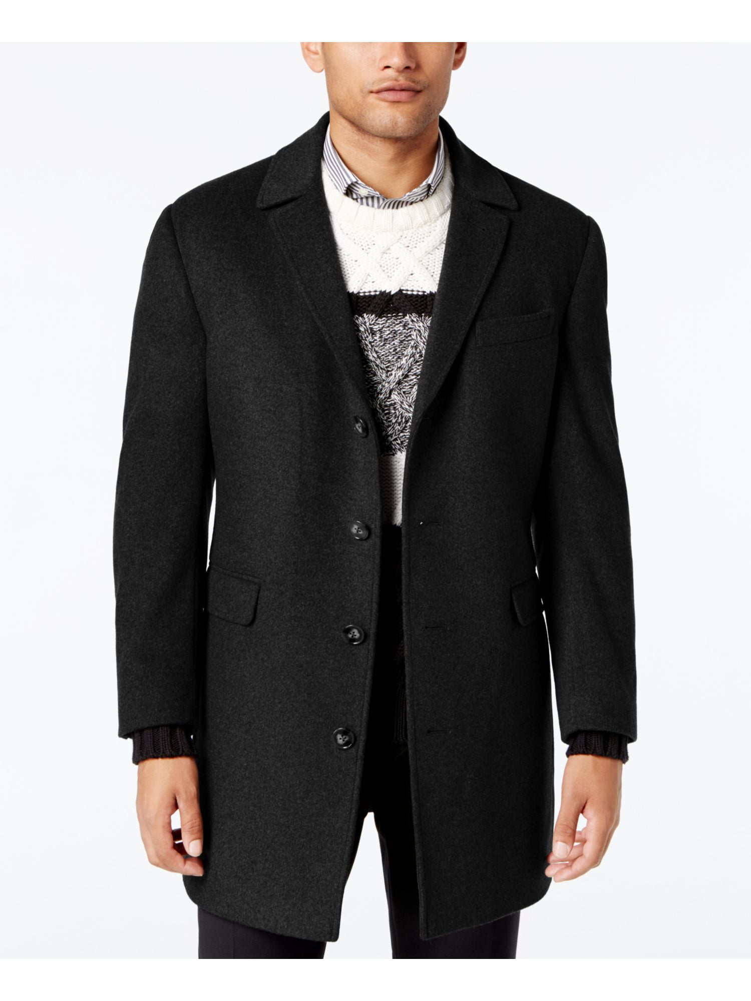 Calvin Klein Men s Olive Slim Fit Double Breasted Military Raincoat 44Long Walmart