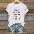 thumbnail image 2 of Love Heart Tee Shirt Women Cute Valentine's Day Tops Short Sleeve T-Shirts Notch V Neck Basic Tees, 2 of 6