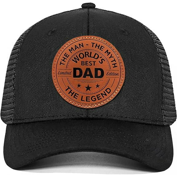 Gifts for Dad, Men for Dad from Daughter, Son - Dads Birthday Gift Ideas, Happy Birthday Gifts for Dads, Fathers - World's Best Dad Hat for Mens Black