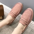 thumbnail image 4 of Moccasins for Women House Slippers Indoor Outdoor Plush Women Bedroom Shoes Cozy Women's Loafer Shoes Warm Plush-Lined Winter Slip-On Flats Winter Doudou Flat Cotton Shoes, 4 of 4