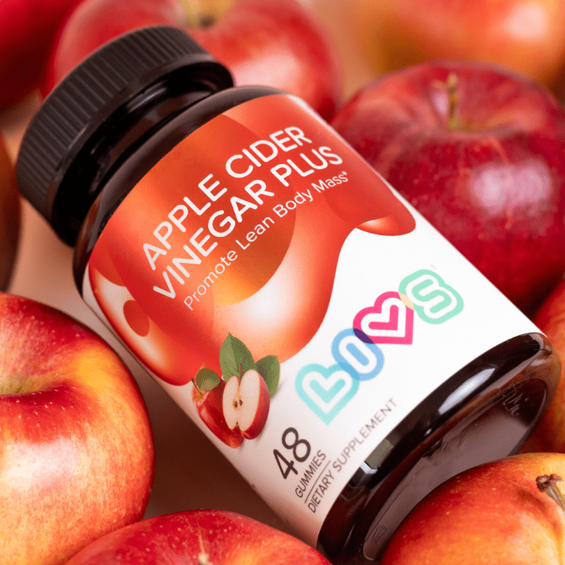 LIVS Apple Cider Vinegar Gummies with Organic Ginger, Turmeric, Probiotics, 48 Count