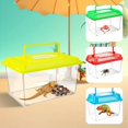 thumbnail image 3 of HLONK 13 Pack Small Plastic Reptile Carrier Breeding Box Hatching Container for Fish Turtle Hermit Crab Spider Snake Bearded Dragon Lizard random color  Pet Transport Case  Terrarium Encl, 3 of 4