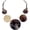 Brown, variant on Chunky Round Acrylic Pendant Collar Large Statement Costume Necklace for Women, 22inch (NK-10665-Blue)