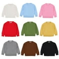 thumbnail image 4 of Gyratedream 1-7T Kid Girl Boy Solid Color Crewneck Pullover Sweater Knit Shirts, 4 of 4
