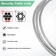thumbnail image 2 of Uxcell 5-Pack Candado de Cable de Seguridad, 2FT 3mm Recubierto de Acero Inoxidable Candado de Equipaje Cuerda Resistente a Cortes Cable de Acero Trenzado [Transparente], 2 of 6