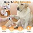 thumbnail image 6 of 2-in-1 Dog and Cat Nail Grinder Clipper 3-Speed Adjustable Electric Grooming Tool with LED Light Quiet Motor USB Rechargeable for Safe Trimming Professional Pet Care, 6 of 6