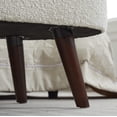 thumbnail image 6 of Oval Storage Ottoman Bench for Bedroom, 43.8" Upholstered Bench with Storage, Boucle End of Bed Bench with Safety Hinges & Solid Wood Legs for Living Room Bedroom Entryway, Beige, 6 of 7