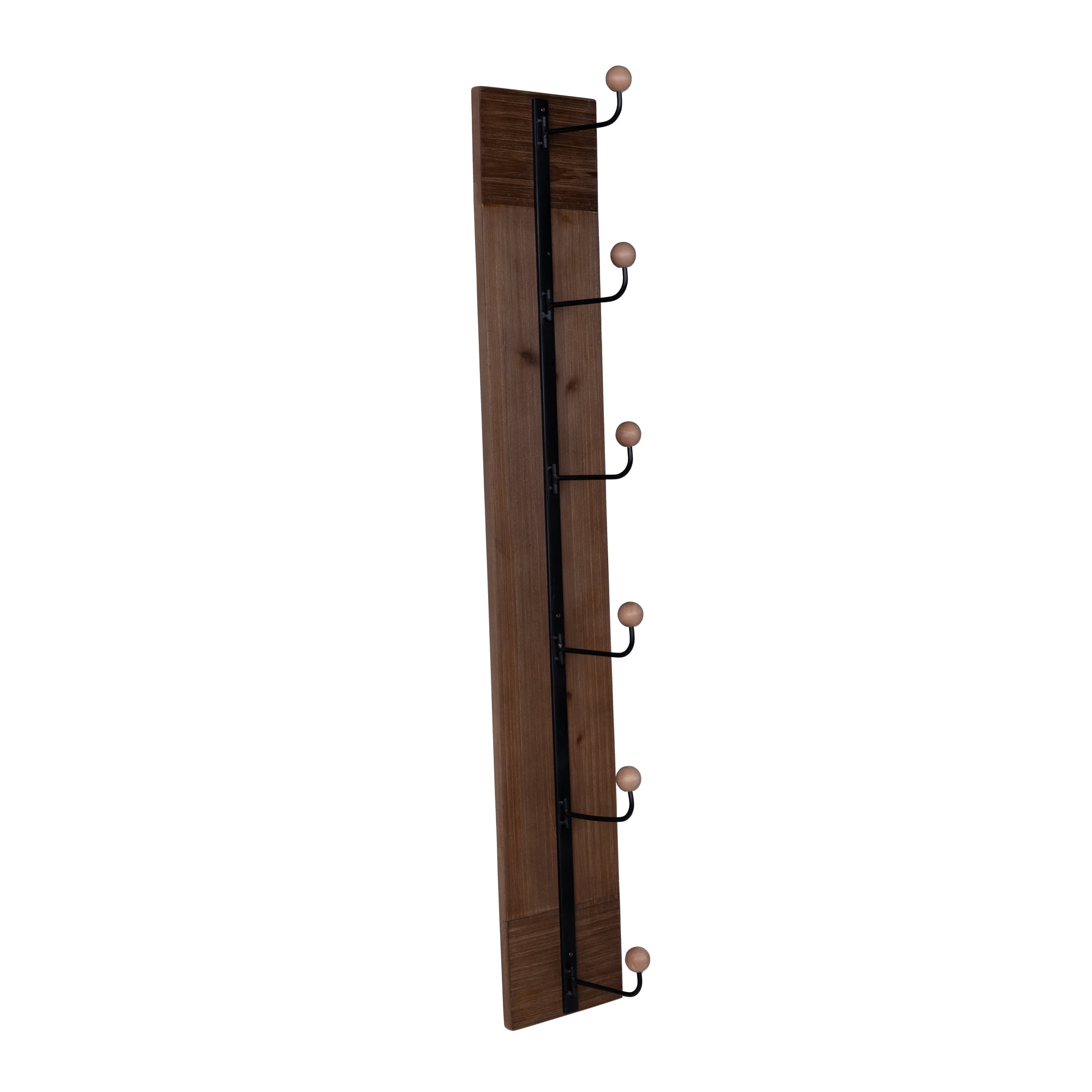 Stratton Home Decor 36 Vertical Mounted Wall Hook with Dark Brown