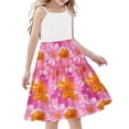 thumbnail image 2 of Nmnitkp Girl Dresses High-Quality Fabric Dresses for Girls Ruffle Sleeve Tiered Swing A-Line Cute Midi Casual Sundress Pink,4 Years, 2 of 6