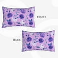 thumbnail image 4 of Naloa Violet Pillowcase, Throw Pillowcase, Wrinkle-Free, Stain-Resistant with Hidden Zipper for Bedroom Sofa - 20"x30", 4 of 9