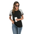 thumbnail image 3 of Tinglu Summer Tunic Tops Women's Comfy T-Shirt Female Top Leopard Sleeve, 3 of 7