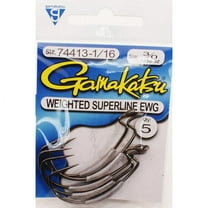 Gamakatsu Superline EWG Wgt1/16oz 3/0 NSB 5pk