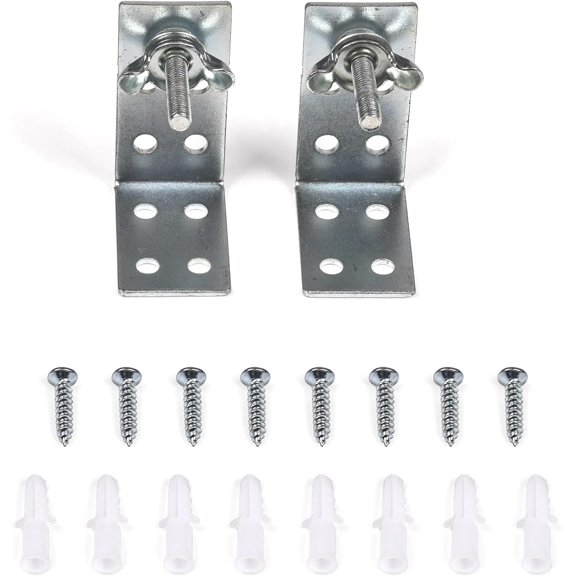 LazBlinds Metal Window Shade Brackets - 2Pcs Roman Shades Brackets with Screws, Durable Accessory for Woven Wood Shades and Bamboo Blinds