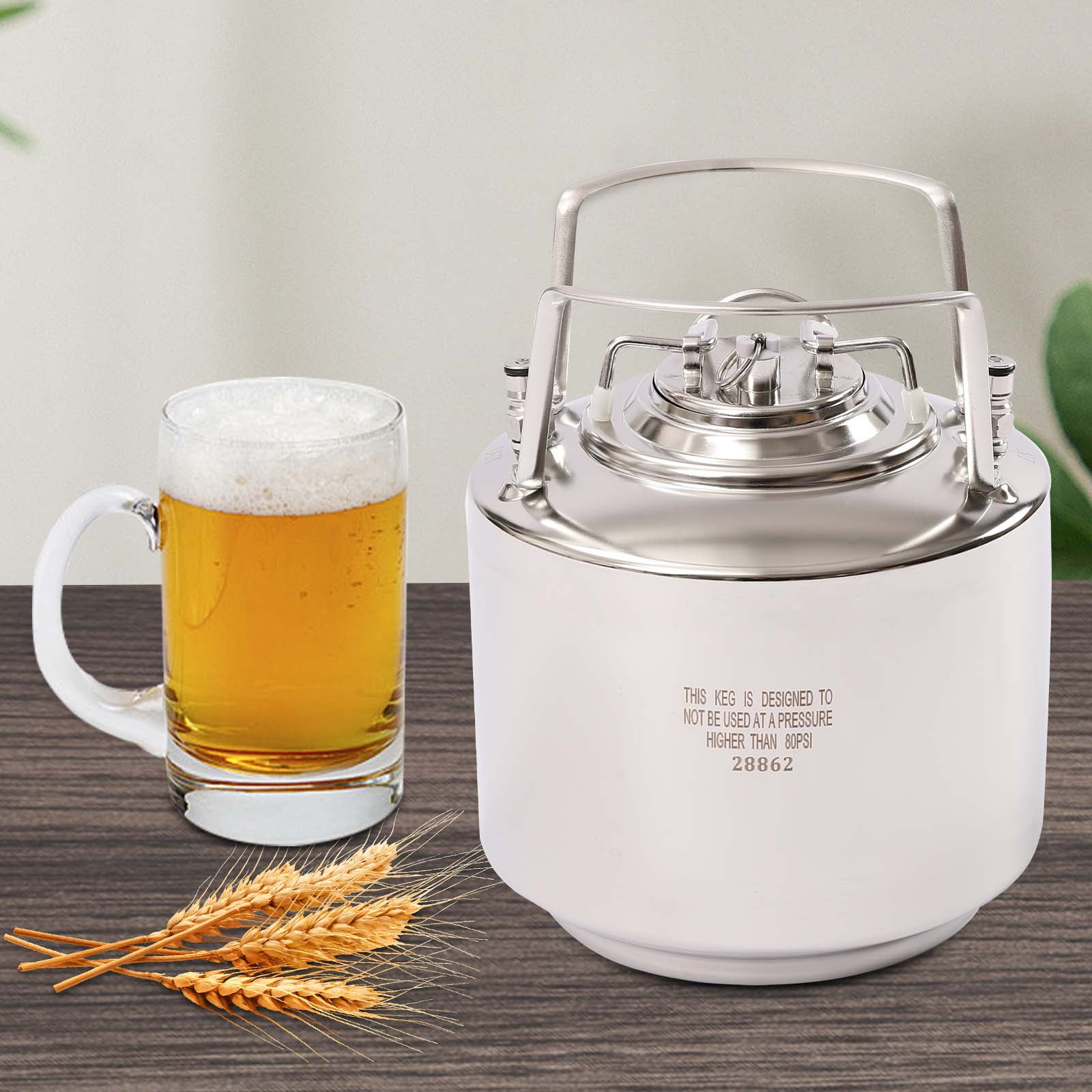 YIYIBYUS 6L Beer Keg Home Beer Brewing Bucket Mini Ball Lock Keg