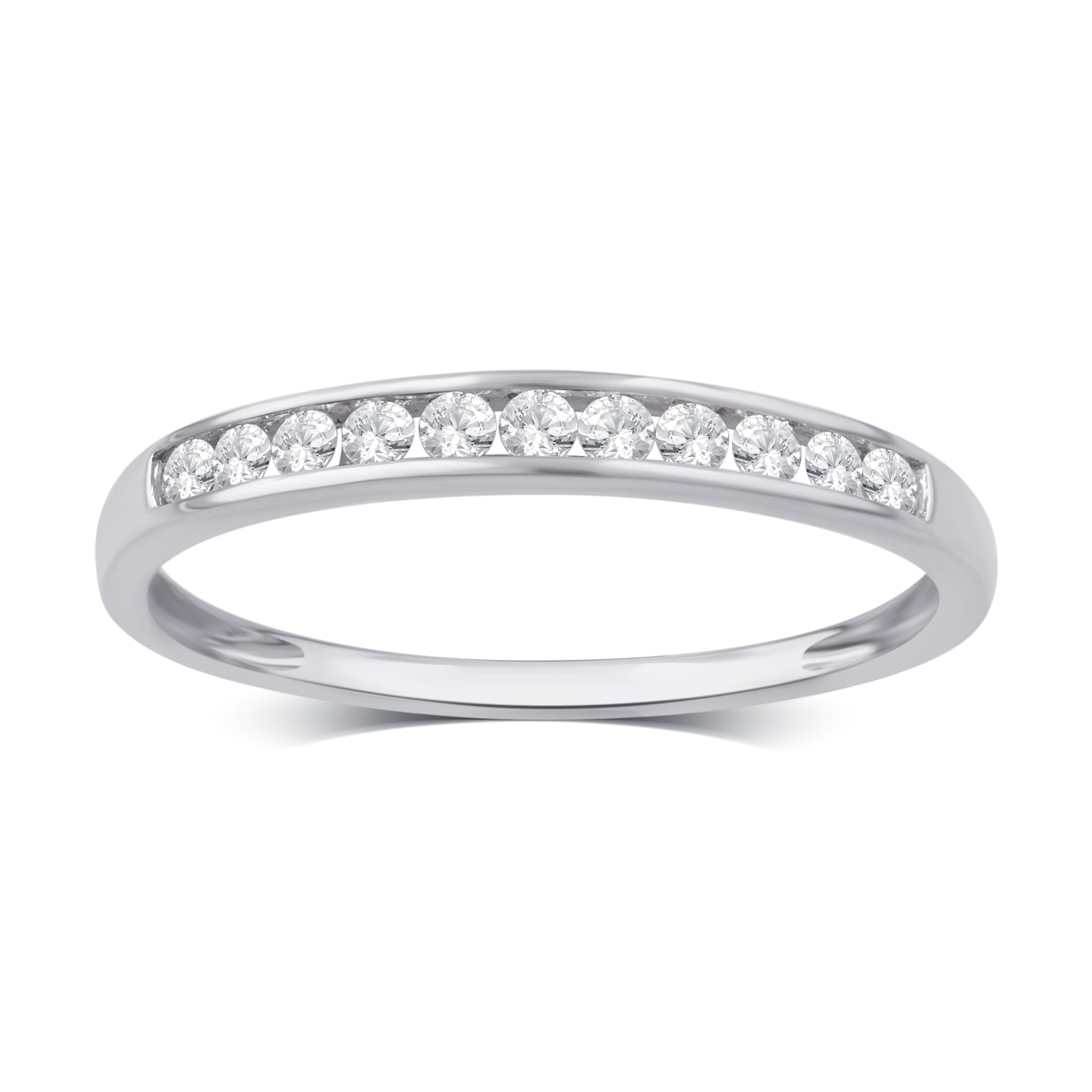 1//4 cttw, I-J Color, I2-I3 Clarity Instagems 10k Yellow Gold Double-Row Diamond Anniversary Wedding Band Ring