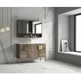 thumbnail image 6 of Alma Bulanka 48" Single Sink Vanity Plaid Grey Oak Finish , Golden Brass Hardware, 6 of 9