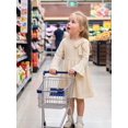 thumbnail image 3 of Happy Town Toddler Girls Fall Winter A‑Line Long Sleeve Dress Bow Ruffle Cuffs Party Dress for Little Kids, 3 of 7