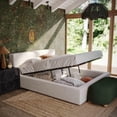 thumbnail image 2 of Meena Cream Upcycled Linen Storage Queen Bed, 2 of 3