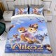 thumbnail image 4 of Película de Niko Conjunto de sábanas temático, trío de piezas, cómodo y amigable con la piel, diseño único, regalo de decoración para el hogar para familiares, amigos y fans,173cm *218cm, 4 of 6